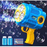 Glangeh Soap Bubble Gun, 36 Holes Soap Bubble Machines 10000 Bubbles/min with Bubble Solution, Bubble Machine for Kids (3+ Years)/Adults, Party/Wedding/Indoor/Outdoor Gift