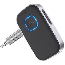 Glangeh [2022 Upgraded Bluetooth Receiver, Noise Cancelling Bluetooth Car Adapter, 16H Standby Aux Bluetooth Receiver for HiFi Car Radio/Car Stereo/Home Stereo/Wired Headphones/Hands-Free Calls