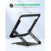 Glangeh Laptop Ständer Aluminium Robust, Belüfteter Ergonomisch Laptop Stand mit Höhenverstellbarer, Wärmeableitung Laptopständer Kompatibel mit MacBook Pro Air, Alle 10-16" Laptops