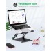 Glangeh Laptop Ständer Aluminium Robust, Belüfteter Ergonomisch Laptop Stand mit Höhenverstellbarer, Wärmeableitung Laptopständer Kompatibel mit MacBook Pro Air, Alle 10-16" Laptops