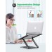 Glangeh Laptop Ständer Aluminium Robust, Belüfteter Ergonomisch Laptop Stand mit Höhenverstellbarer, Wärmeableitung Laptopständer Kompatibel mit MacBook Pro Air, Alle 10-16" Laptops