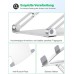 Glangeh Laptop Ständer Aluminium Robust, Belüfteter Ergonomisch Laptop Stand mit Höhenverstellbarer, Wärmeableitung Laptopständer Kompatibel mit MacBook Pro Air, Dell, HP, Alle 10-16" Laptops，Silber