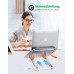 Glangeh Laptop Ständer Aluminium Robust, Belüfteter Ergonomisch Laptop Stand mit Höhenverstellbarer, Wärmeableitung Laptopständer Kompatibel mit MacBook Pro Air, Dell, HP, Alle 10-16" Laptops，Silber