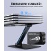 Glangeh Laptop Ständer Höhenverstellbar, Ergonomischer, Tragbarer Notebook Ständer für Schreibtisch, Faltbarer Schreibtisch-Bücherständer Aluminium, Kompatibel mit MacBook Air Pro (10–16 Zoll)，Schwarz