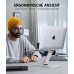 Glangeh Laptop Ständer Höhenverstellbar, Ergonomischer, Tragbarer Notebook Ständer für Schreibtisch, Faltbarer Schreibtisch-Bücherständer Aluminium, Kompatibel mit MacBook Air Pro (10–16 Zoll)