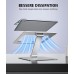 Glangeh Laptop Ständer Höhenverstellbar, Ergonomischer, Tragbarer Notebook Ständer für Schreibtisch, Faltbarer Schreibtisch-Bücherständer Aluminium, Kompatibel mit MacBook Air Pro (10–16 Zoll)