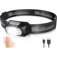 Glangeh Kopflampe LED Wiederaufladbar, Angelbeleuchtung mit Bewegungssensor & 4 Lichtmodi, IPX6 Wasserdicht, 1200 mAh Akku Kopflampe Beleuchtung für Joggen Laufen Campen Angeln Wandern Handwerker Glangeh Kopflampe LED Wiederaufladbar, Angelbeleuchtung mit Bewegungssensor & 4 Lichtmodi, IPX6 Wasserdicht, 1200 mAh Akku Kopflampe Beleuchtung für Joggen Laufen Campen Angeln Wandern Handwerker