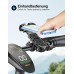 Glangeh Handyhalterung Fahrrad, [Sicheres Schloss] 360° Drehbar Universal Handyhalterung Motorrad, Vollständiger Schutz Handyhalter Fahrrad Organisation für MTB, Kinderwagen, für 4,7-6,8 Smartphone，Schwarz