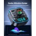 Glangeh 2-in-1 Bluetooth Adapter Auto & Schnelles Autoladegerät (PD 36W & QC3.0 18W) - Neuester FM Transmitter Zigarettenanzünder mit Dual Mikrofon, unterstützt Siri-Assistent & Freisprecheinrichtung