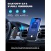 Glangeh Bluetooth 5.3 Adapter Auto, Upgraded Lärmminderung 3,5mm Aux Bluetooth Adapter, 16H Standby Empfänger Receiver Klinke für Auto Audio System, Kopfhörer, Speaker, Stereo-Endstufen (Grau)