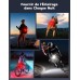 Glangeh Lumiere Velo Avant et Arriere, 4 + 6 Modes Lampe Velo Ultra Slim USB Rechargeable avec Charge Rapide de 1,5H, Étanche IP65, LED Puissante pour Cyclisme Nocturne, Eclairage Moto pour VTT, VTC